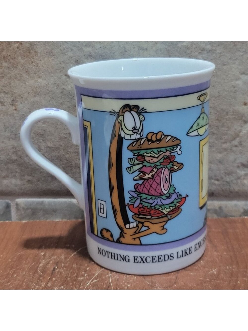 Vintage 1980s Garfield Danbury Mint Fine Porcelain Mug Nothing Exceeds Like Exce